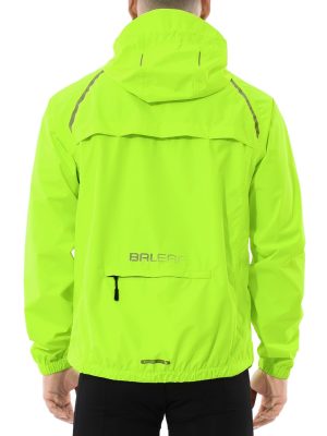 Men's Rain Jacket Waterproof Windbreaker Running Cycling Golf Hiking Gear Hood Lightweight Reflective Packable