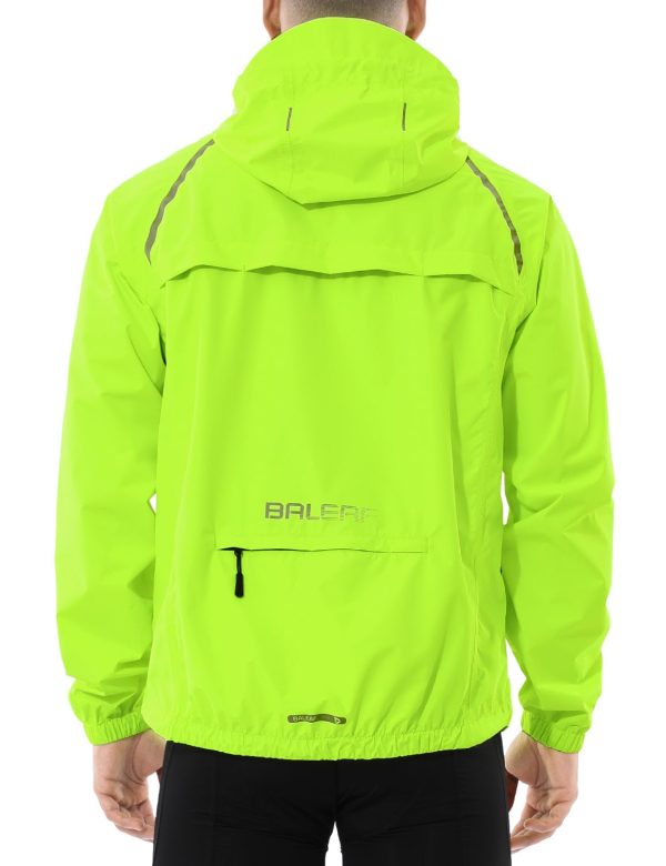 Men's Rain Jacket Waterproof Windbreaker Running Cycling Golf Hiking Gear Hood Lightweight Reflective Packable