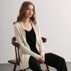 Cashmere Women’s Front Fashion Cardigan for Annual Lightweight Mid-Length Cashmere Coat