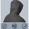 Long Raincoat for Adult Waterproof Lightweight Rain Jacket Reusable Rainwear