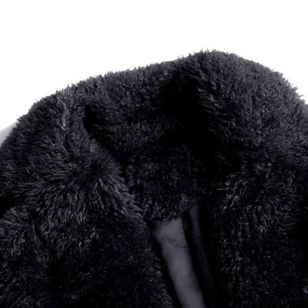 Women Faux Fur Winter Coats Comfort Warm Outerwear Open Front Long Cardigan Overcoat Jacket