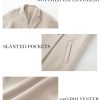 Women's Winter Wool Coat Notch Lapel Single Breasted Casual Mid Long Pea Trench Coat