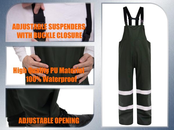 Rain Suits for Men Women Waterproof Heavy Duty Rain Gear Hi-Vis Rain Jacket & Pants for Fishing, Camping