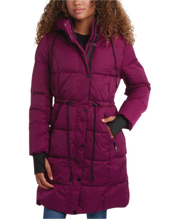 Steve Maden Women's Jacket - Cozy Hooded Long Puffer Jacket for Women with Waist Drawstrings - Warm Women's Down Jacket S-XL