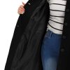 Plus Size Women Long Coats Peter Pan Collar Single Breasted with Pockets Trench Winter Long Peacoat