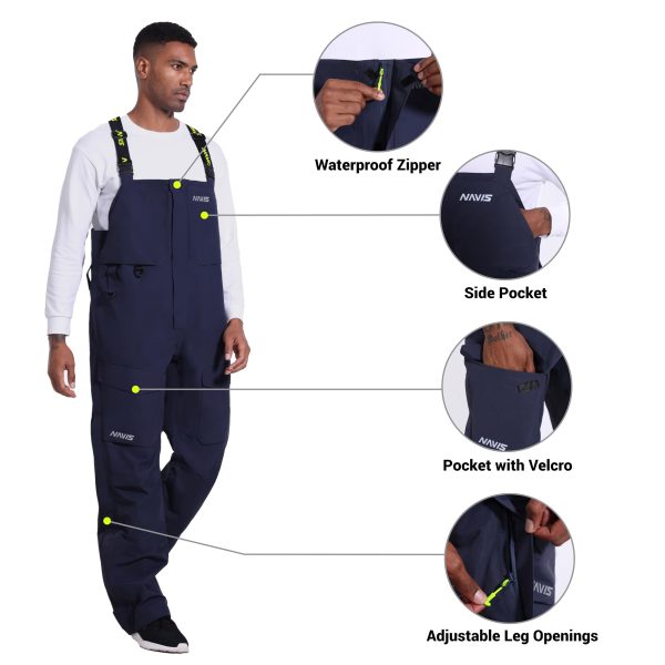 PRO Men's Fishing Rain Suit - 3-Layer Waterproof Breathable Wader Set Jacket&Bib Pant,Foul Weather Gear