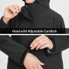 Womens Rain Jacket Waterproof Lightweight Hooded Windbreaker Hiking Traveling Outdoor Raincoat