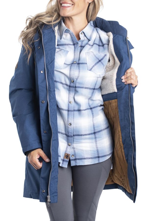 Women's Water Resistant Anchorage Parka Winter Coat with Removable Hood