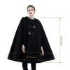 Cape Coat Women Hooded Poncho Cloak Vintage Plus Size Outwear Winter
