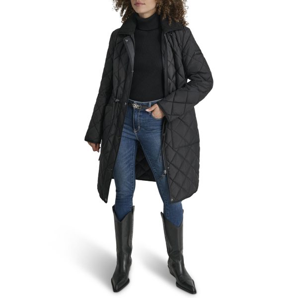 Women's Corduroy Collar Long Quilt