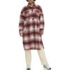 Women's Long Plaid Flannel Shirt Jacket