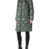 Women Long Heavy Puffer Coat Diamond Quilted Thermal Thicken Winter Parka Windproof Jacket with Hood