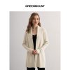 Cashmere Women’s Front Fashion Cardigan for Annual Lightweight Mid-Length Cashmere Coat