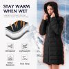 Women's Winter Warm Packable Long Lightweight Hooded Outwear Pockets Puffer Coat Parka Jacket