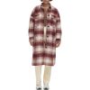 Women's Long Plaid Flannel Shirt Jacket