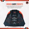 Daniel Smart Men’s leather Vest–Classic Side laces Black Unique Design Motorcycle leather vest with Inside Carry Pocket