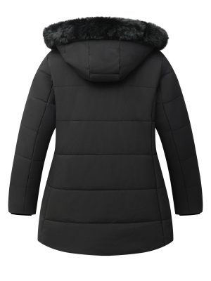 Women's Plus Size Winter Coat Waterproof warm Down Coat Detachable Hooded Parka Jacke