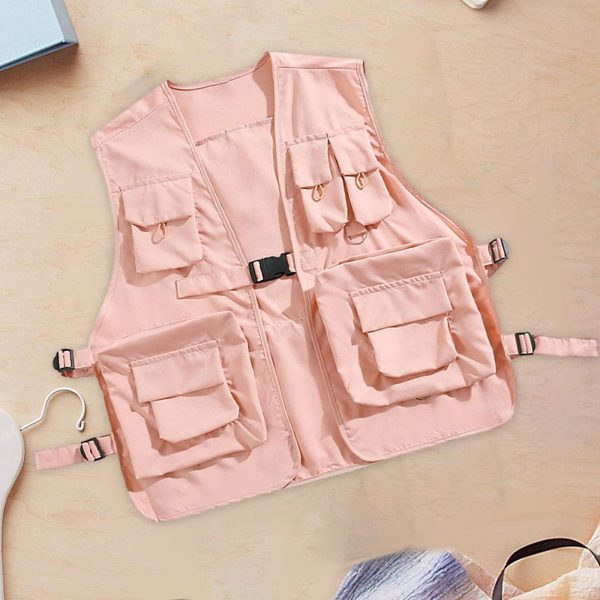 Utility Vest Waistcoat Fishing Vest Lightweight Cargo Vest Outerwear for Adults Outdoor Sports Photography