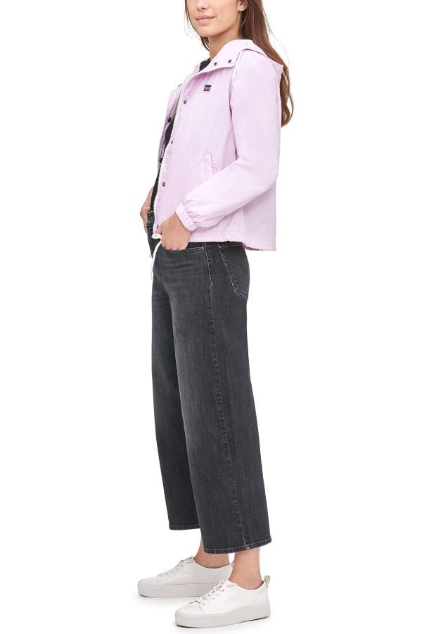 Women's Retro Hooded Rain Windbreaker Jacket (Standard & Plus Sizes)