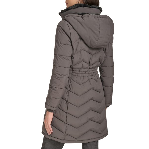 Women's Long Chevron Bib-Front Lightweight Jacket