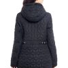 Womens Diamond Quilted Jacket Lightweight Padding Coat with Pockets, Regular and Plus Size