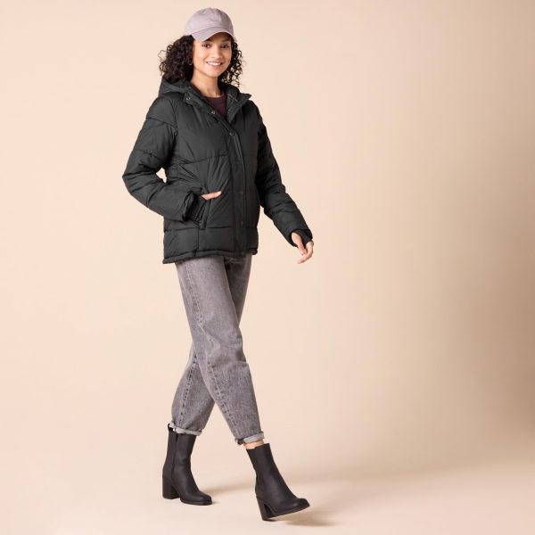 Women's Heavyweight Quilted Long-Sleeve Hooded Puffer Coat (Available in Plus Size)