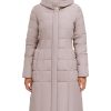 Women's Knee Length Hooded Quilted Down Coat