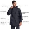 2 Pieces Waterproof Rain Suit & Multi-Pocket Lightweight and Durable & Unisex &Ideal for Outdoor Fishing