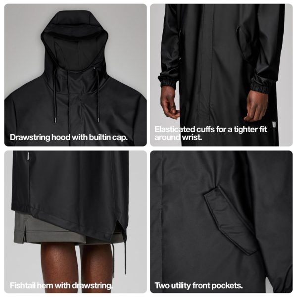 Fishtail Parka Coat for Men and Women - Waterproof jacket with Elasticated cuffs