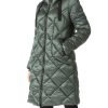 Women Long Heavy Puffer Coat Diamond Quilted Thermal Thicken Winter Parka Windproof Jacket with Hood