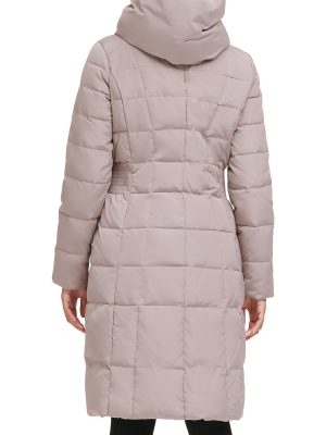 Women's Knee Length Hooded Quilted Down Coat