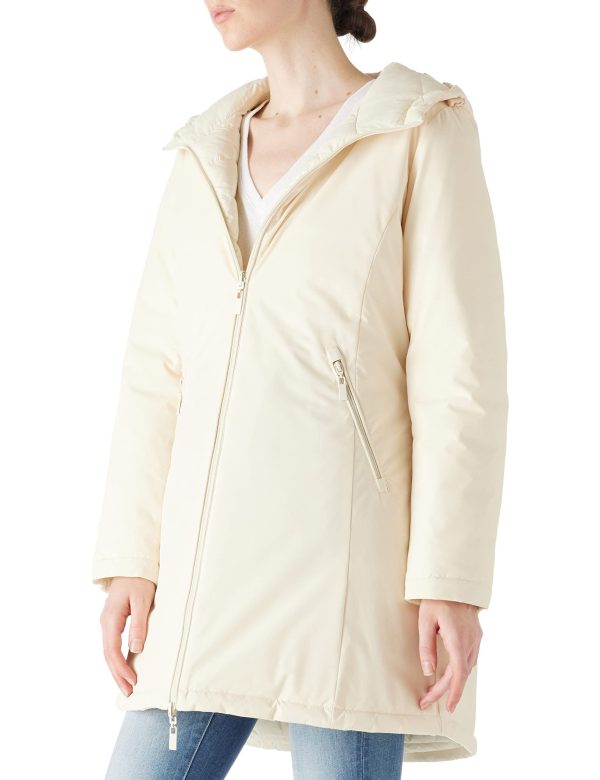 Women Puffer Jacket Reversible Spring and Winter Fashion Warm Quilted Long Hooded Padded Bubble Coat
