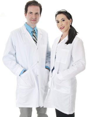 Lab Coat Men Women White Long Sleeve Unisex Lab Coats Cotton Laboratory Coats