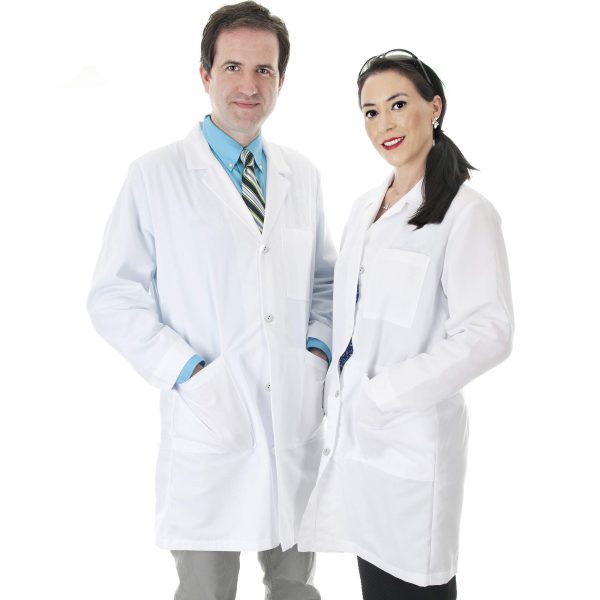Lab Coat Men Women White Long Sleeve Unisex Lab Coats Cotton Laboratory Coats