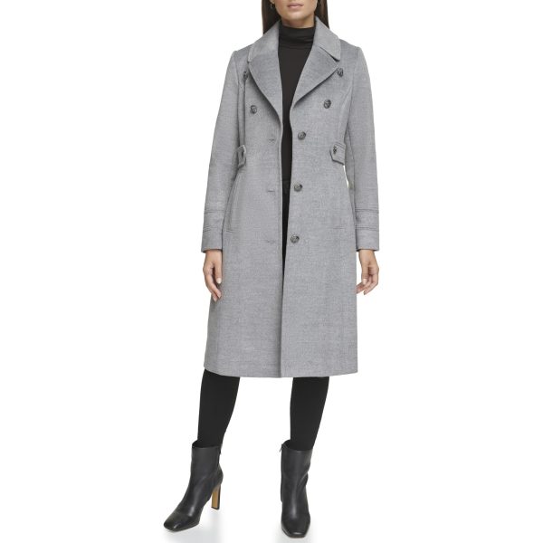 Women's Military Wool Blend Overcoat