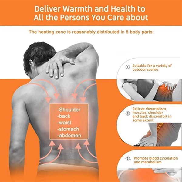 Heated Vest USB Electric Heated Vest Heating Jacket Winter Vests for Outdoor Motorcycle Camping Fishing Skiing
