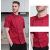 Unisex Chef Coat Long Sleeves/Short Sleeves Double-Breasted Kitchen Chef Uniform