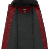 Women's Plus Size Winter Long Quilted Thicken Puffer Coat with Faux Fur Hood