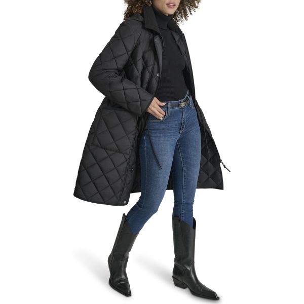 Women's Corduroy Collar Long Quilt