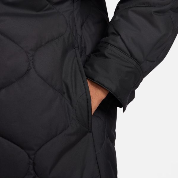Sportswear Essential Women's Quilted Trench Jacket (US, Alpha, Medium, Regular, Regular, Black/White)
