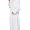 Womens Soft Twist Hooded Full Length Turkish Cotton Long Bathrobe