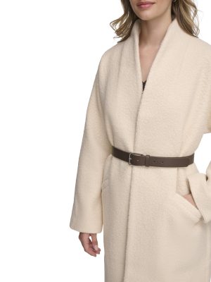 Women's Long Coat with Belt