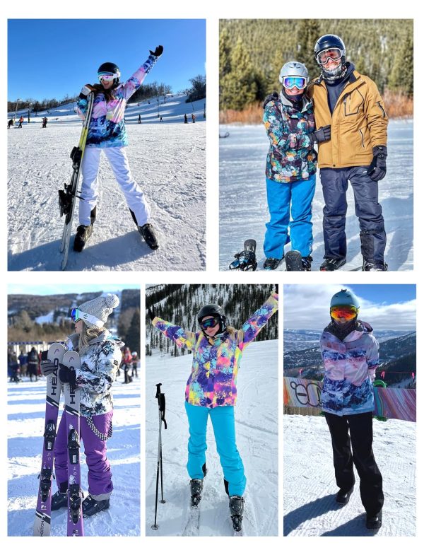 Women's Ski Jacket and Pants Waterproof Windproof Snowsuit Snowboarding Coat Insulated Warm Winter