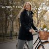 Women's Double Lapel Thigh Length Button Front Wool Coat with Belt