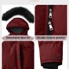 Women's Plus Size Winter Long Quilted Thicken Puffer Coat with Faux Fur Hood