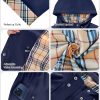Rain Jacket Women Plus Size Long Raincoat with Hood Waterproof Outdoor Trench Coat