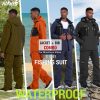 PRO Men's Fishing Rain Suit - 3-Layer Waterproof Breathable Wader Set Jacket&Bib Pant,Foul Weather Gear