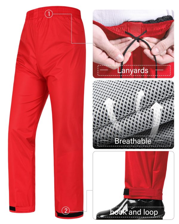 Rain Suit Waterproof Jacket and Trouser Suit Raincoat for Men and Women Outdoor All-Sport Breathable Anti-storm