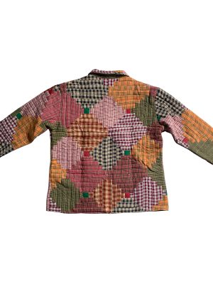 Harvest Log Cabin Quilted Cotton Jacket | Quilted, Reversible, Regular Fit, Soft Cotton Filling