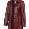 Leather Coats for Women - Carcoat Style Winter Fashion Womens Long Leather Jackets
